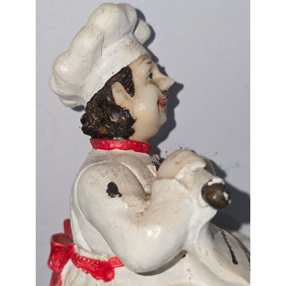 Chef Shelf-Sitter Figurine with Menu Scroll & Gingham Legs – Kitchen Décor - Picture 12 of 16